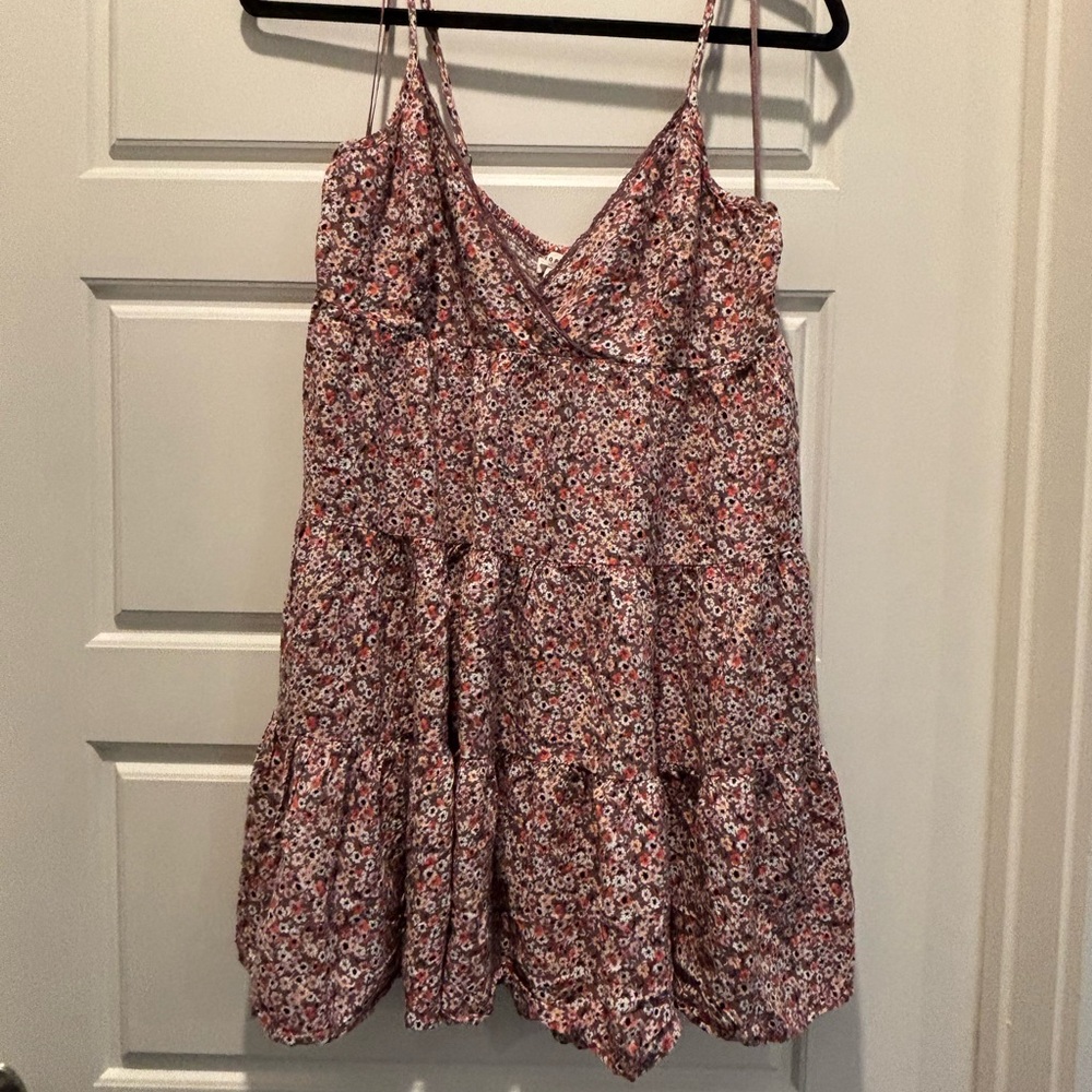 Aeropostale Red Floral Tiered Camisole